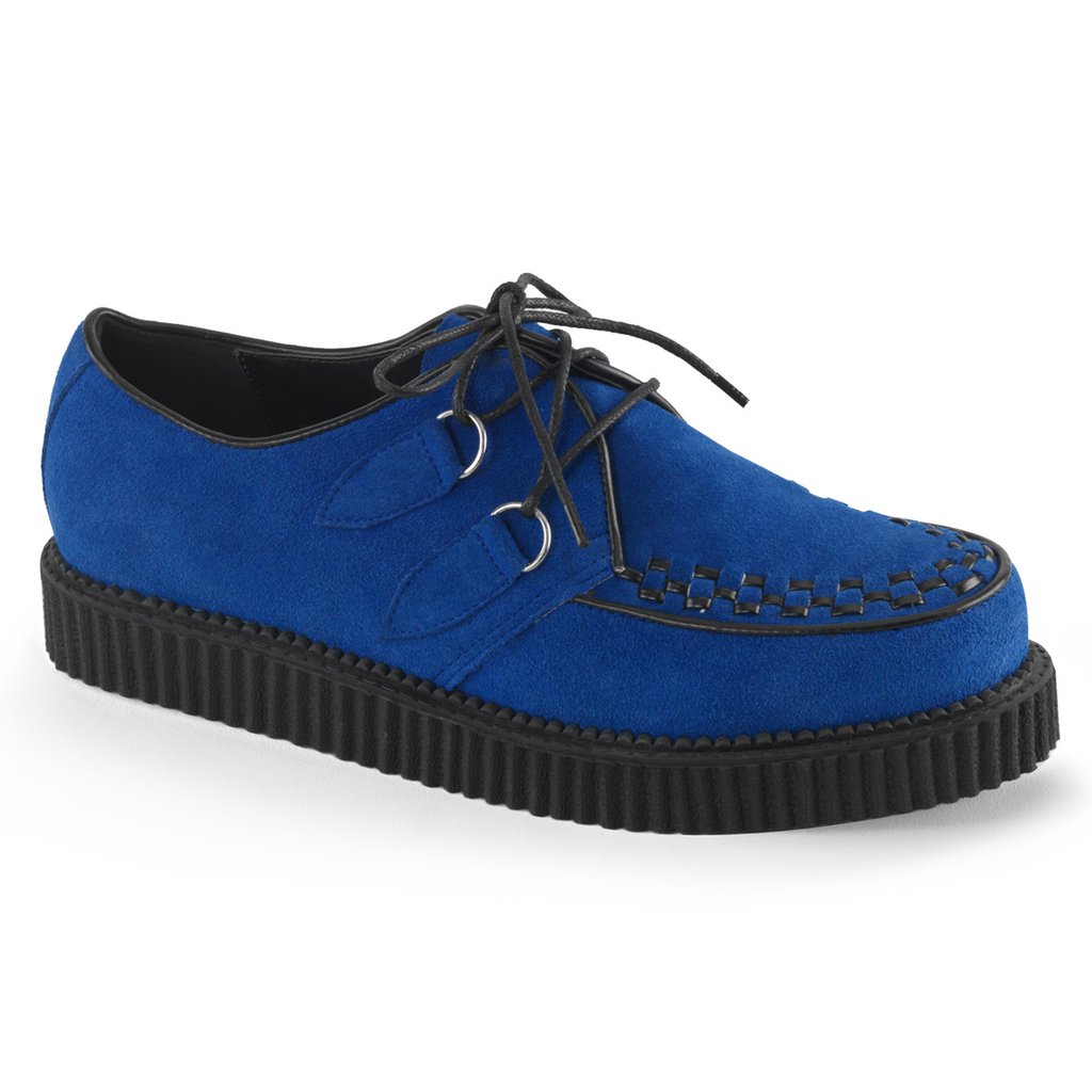 Creepers Demonia Creeper 602s Suède Homme - Bleu 24791-WNSU